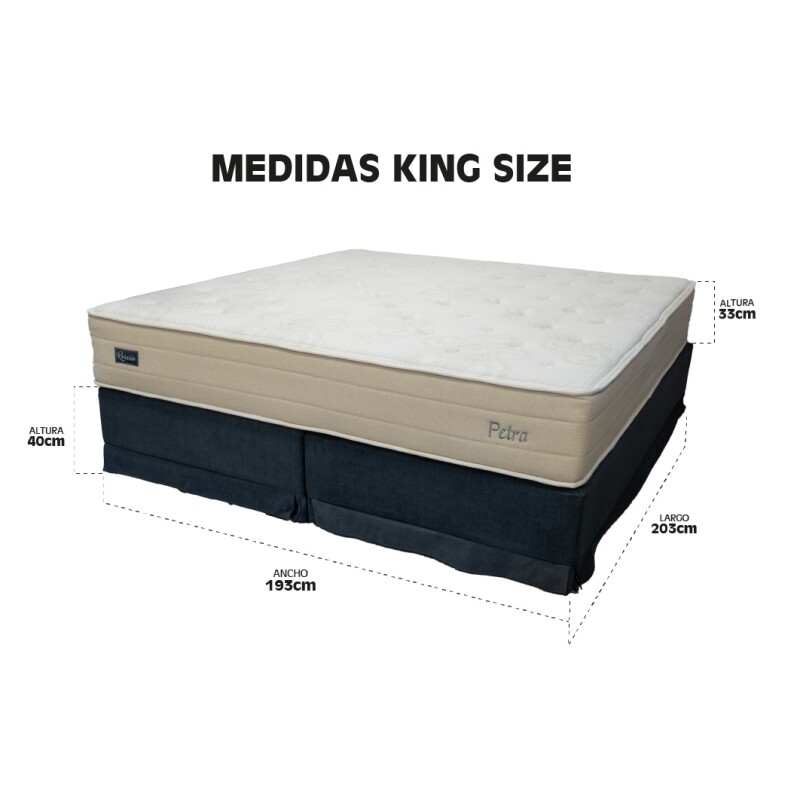 Sommier Rosario King Size Resortes Bonell Y Espuma Con Box Gris Sommier Rosario King Size Resortes Bonell Y Espuma Con Box Gris