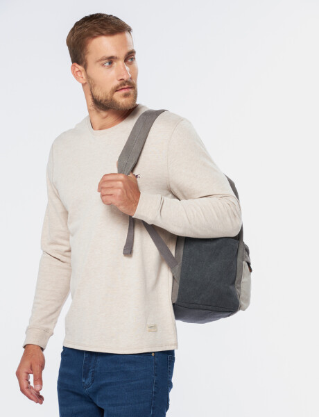 MOCHILA DE LONA Gris