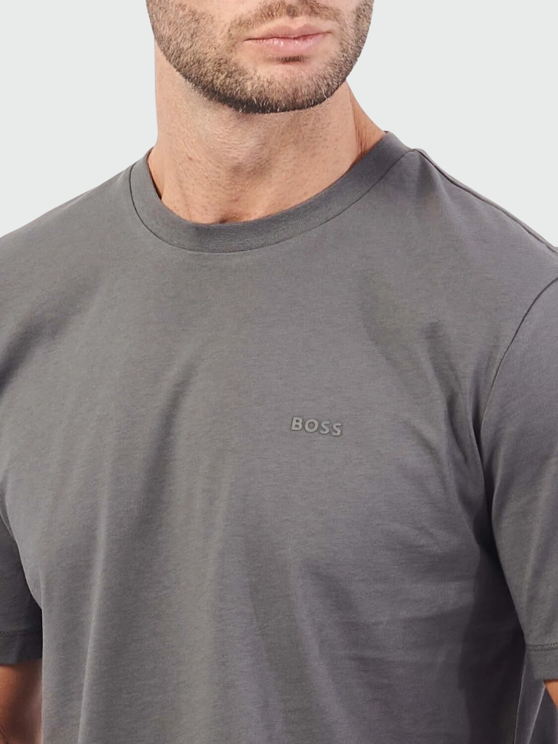 BOSS - Remera de Punto con Logo Rosa Pastel