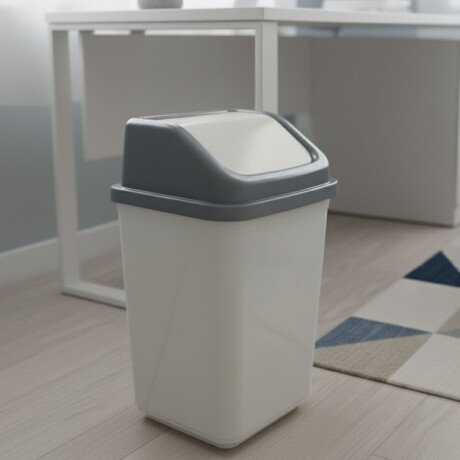 Tarro de residuos 20L con tapa vaivén BLANCO