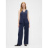 V-LONGLINE VEST - PVL NAVY PINSTRIPE