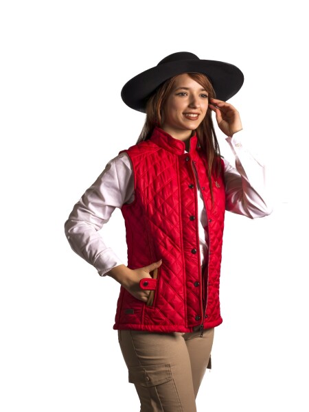 Chaleco Capitoneado Dama rojo