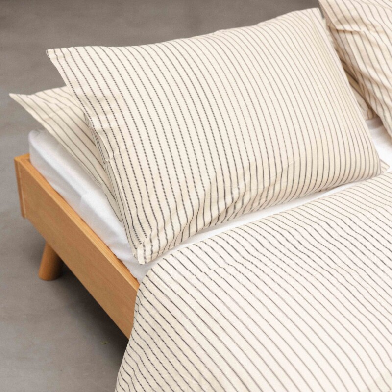 Funda almohada algodón percal y lino Oslo 50x70cm