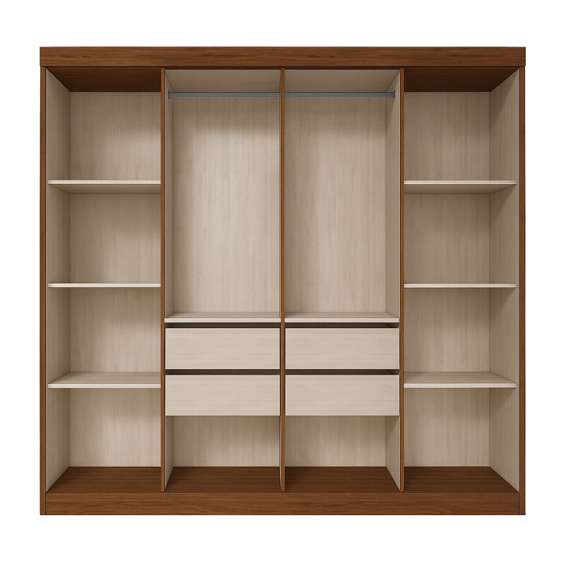 Ropero Placard 8 Puertas 4 cajones Dormitorio Beige