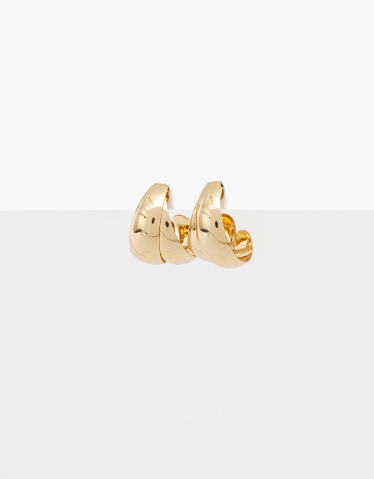 Aros Argollas Metal Aros Multiargollas Chunky - Dorado