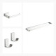 Set De Accesorios Aqualia Bgl, Incluye 2 Perchas, Toallero Y Portarollo Cromo 000