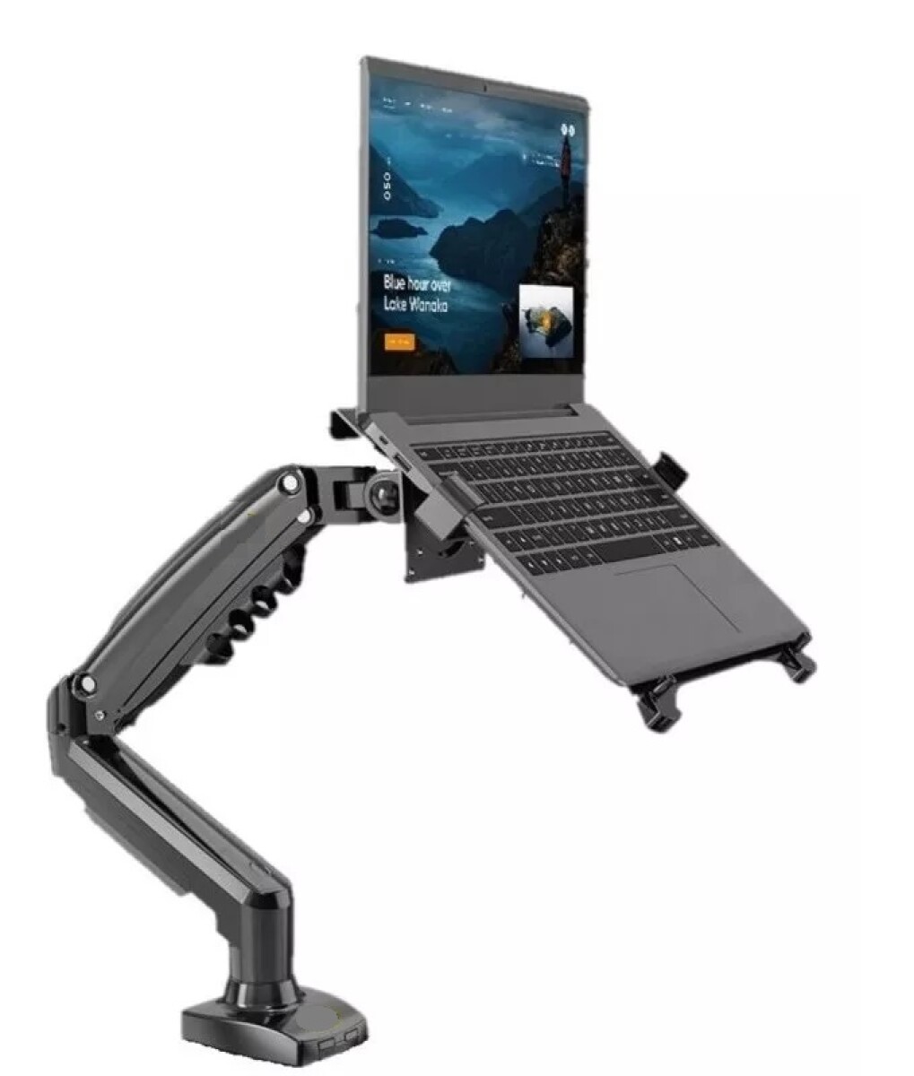 Soporte Base Para Notebook Ergonómico C/ Movimiento Sistema a Gas. 