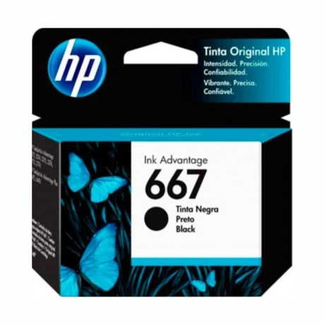 Cartucho De Tinta HP 3YM79AL 667 Para 120 Copias 2ml - Negro Cartucho De Tinta HP 3YM79AL 667 Para 120 Copias 2ml - Negro