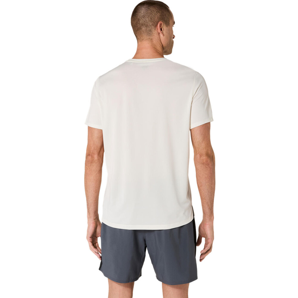 Polo Running Asics Silver SS Top Hombre Cream