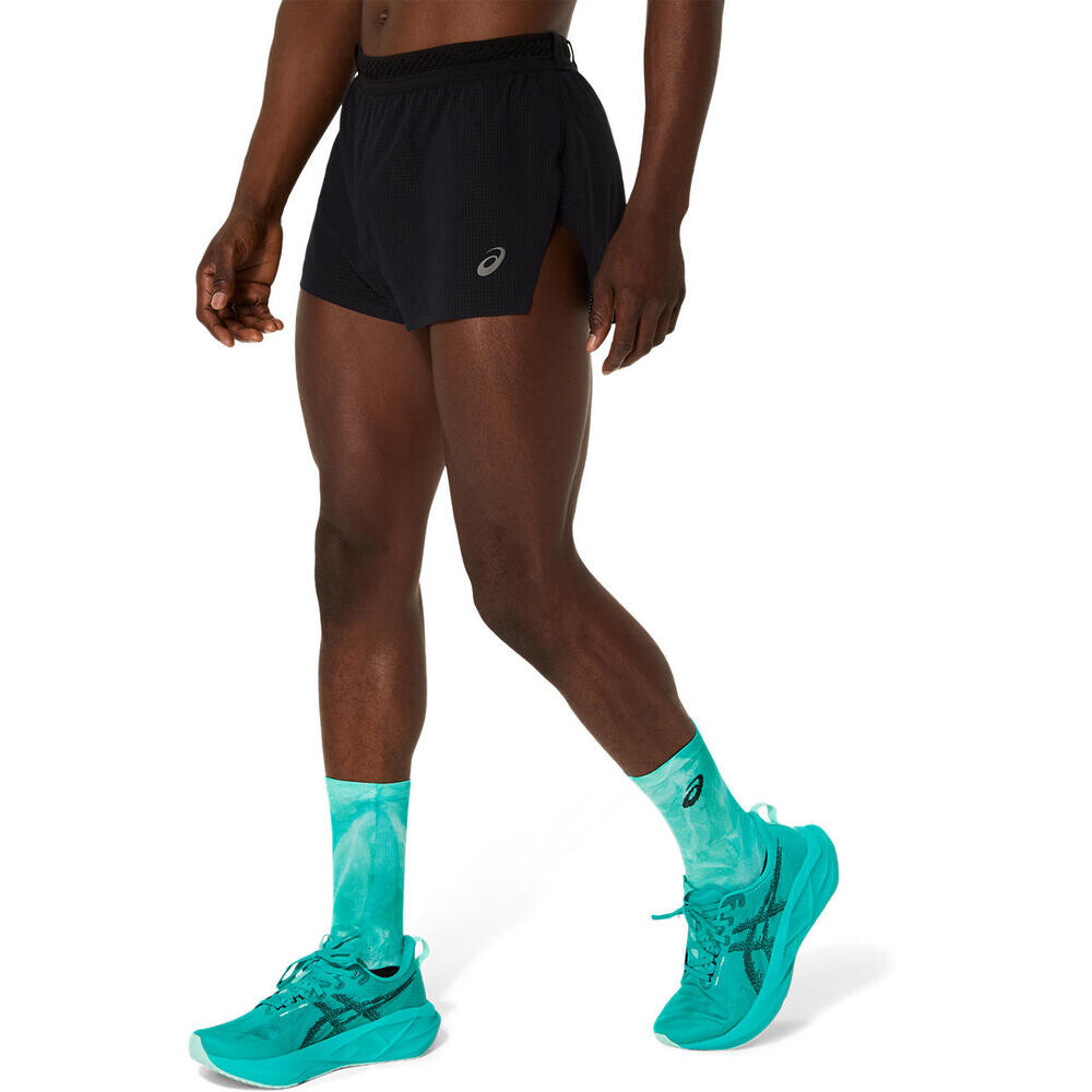 Shorts Running Metarun Split Short Hombre Performance Black