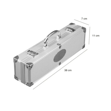 Set Asador con Parrillero Rodeio Mor + Cubiertos Asado X4 Negro