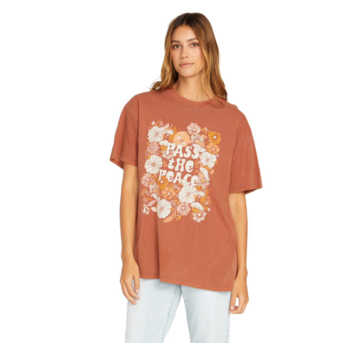 Remera MC Volcom Stone Magic Crew - Naranja 