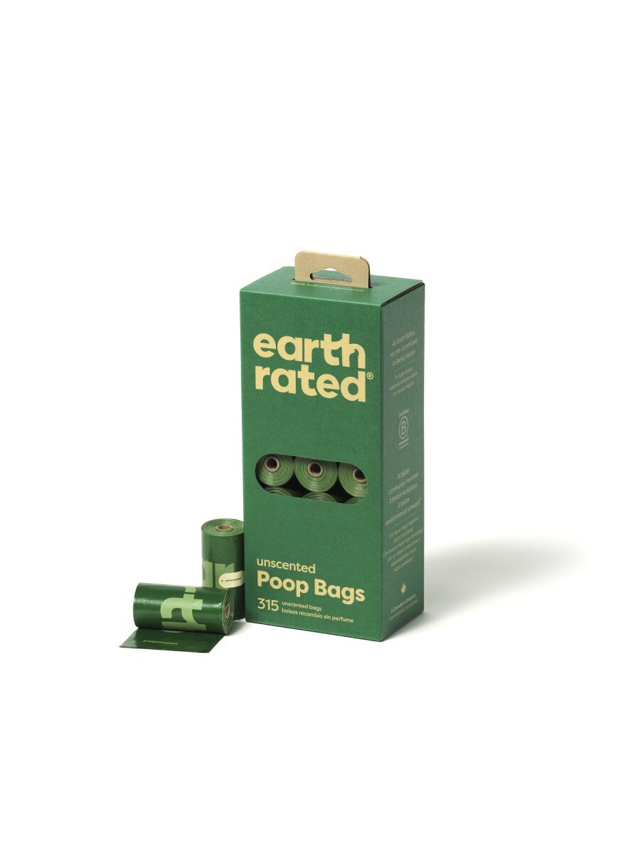 BOLSAS RECAMBIO EARTH RATED 21 ROLLOS X 15 BOLSAS SIN PERFUME 