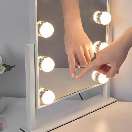 Espejo con luz led regulable para maquillaje grande Sc