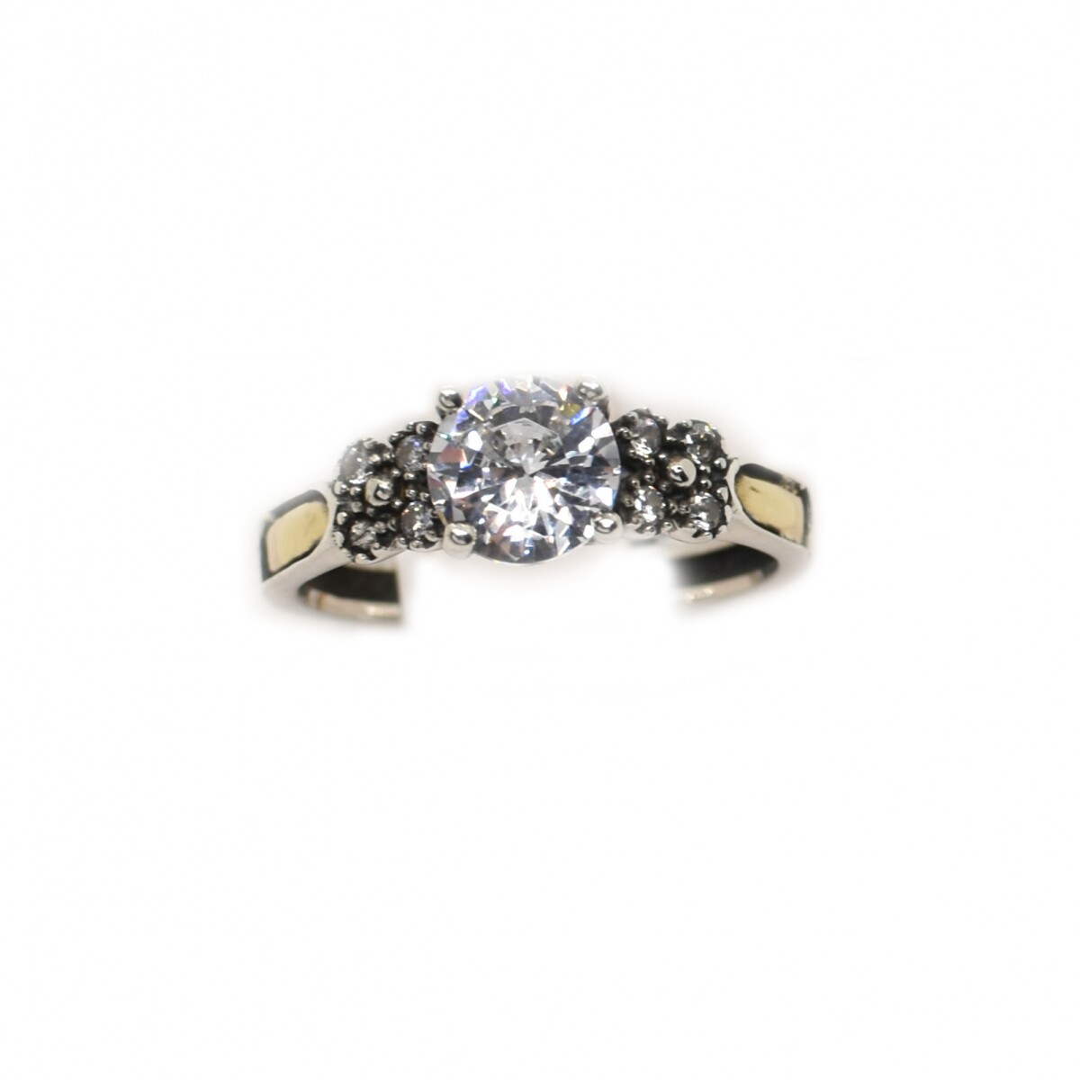 Anillo en Oro y Plata 925 con Zirconias 