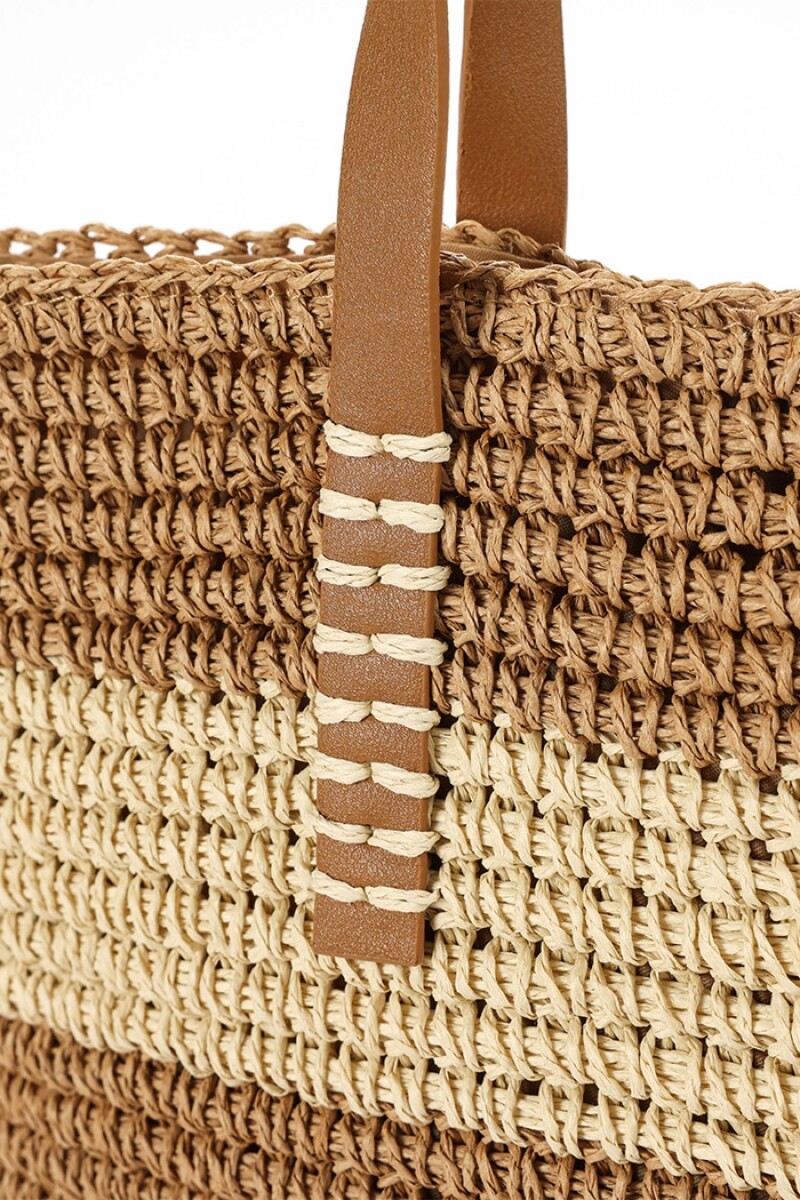 Bolso tejido Gold Beige