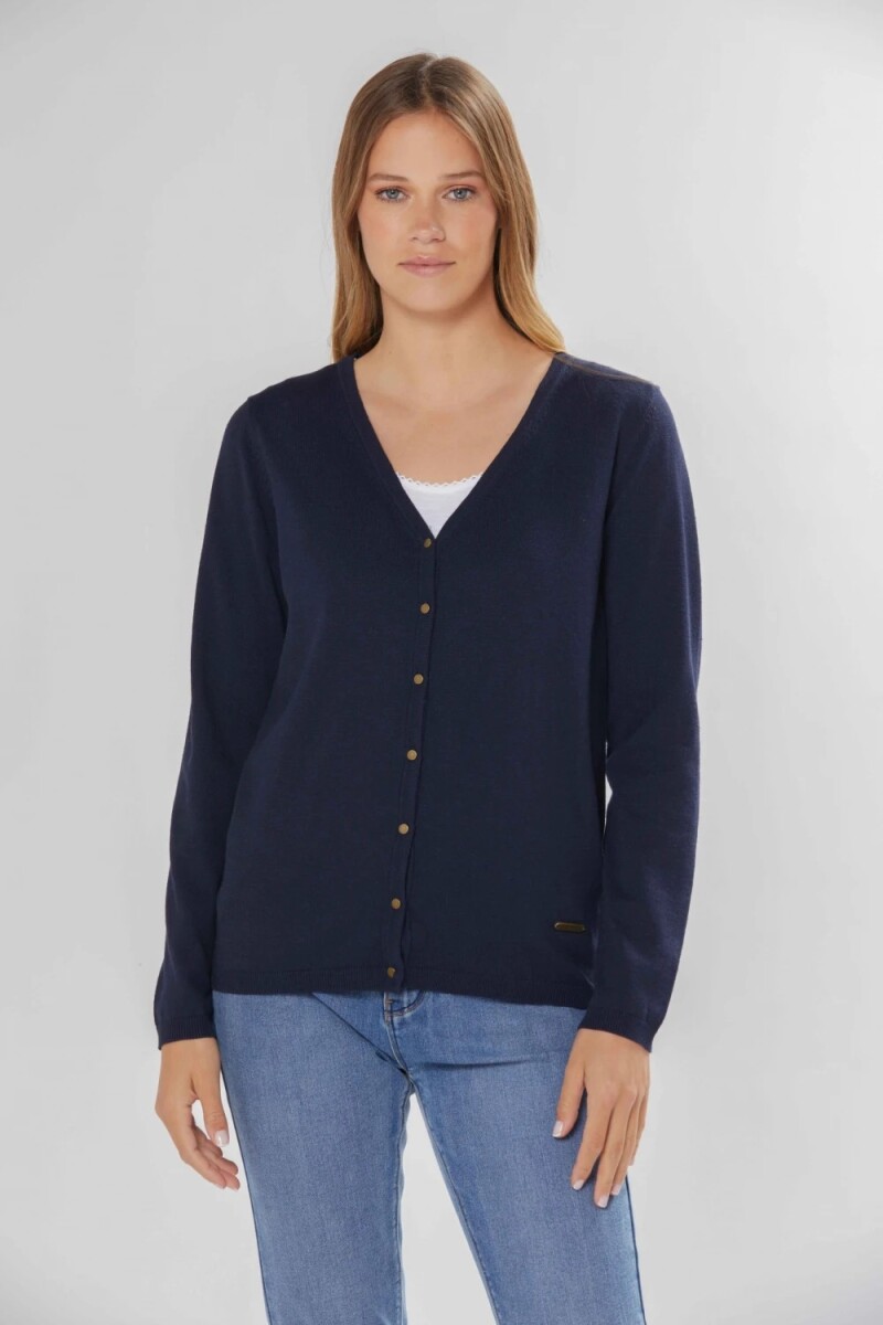 CARDIGAN CLÁSICO - Marino 