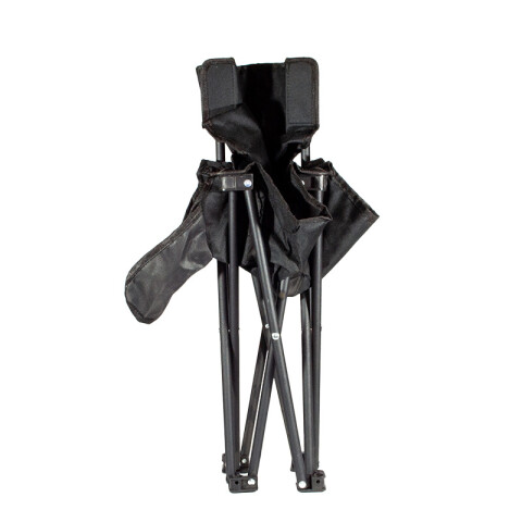 Silla plegable de camping lona y metal negro y natural Silla Plegable De Camping Lona Y Metal Negro Y Natural