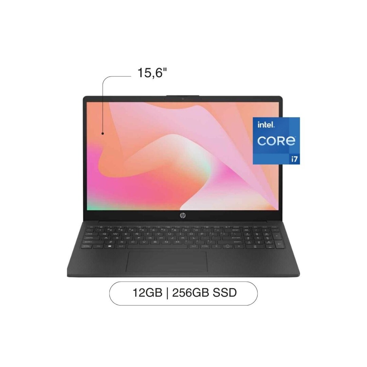 Notebook HP 15T-PDT000546 15,6' HD 256GB/12GB RAM I7-1355U W11 - Black 