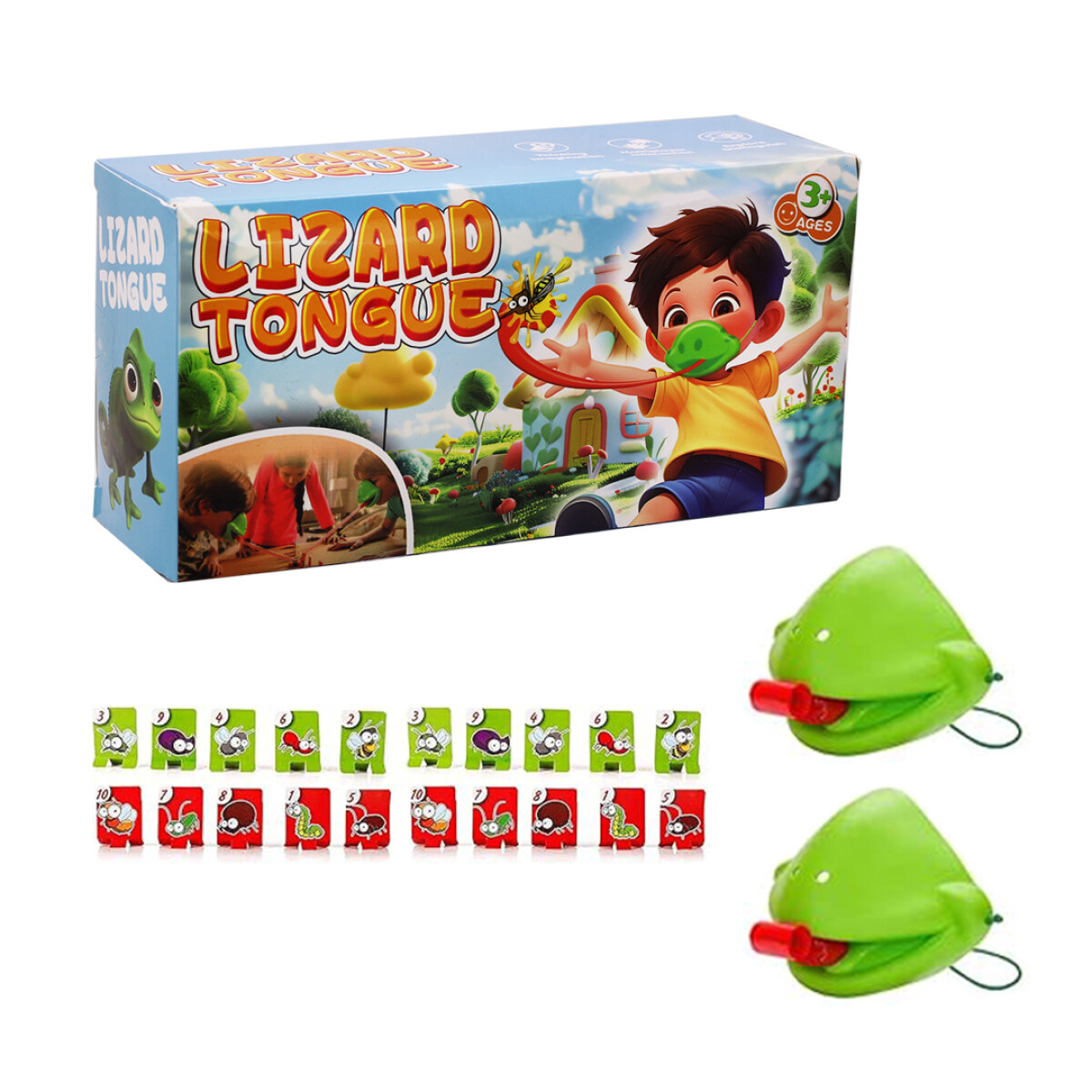 LENGUA DE RANA X2 CAPTURA INSECTOS CARTAS VER - VERDE 