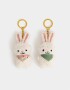 Llavero Peluche Set De Dos Llaveros De Conejitos De Peluche Para Compartir - Combinacion Multicolor