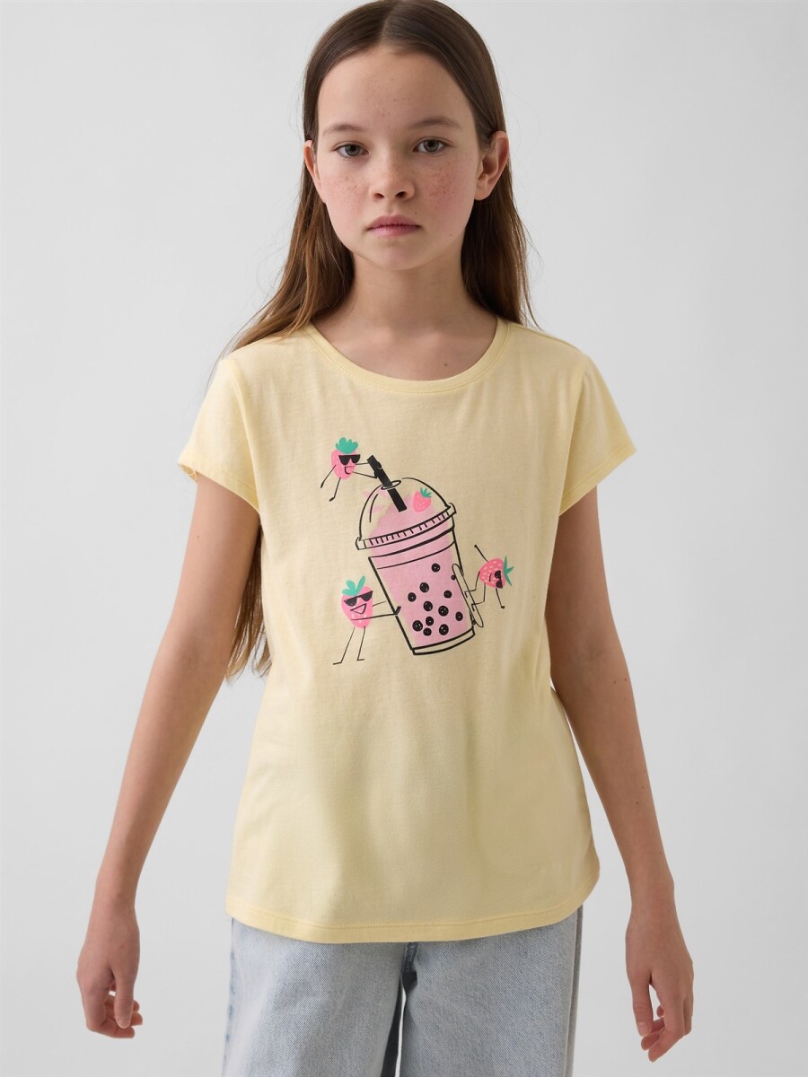 Remera Gráfico Manga Corta Niña - Maize 