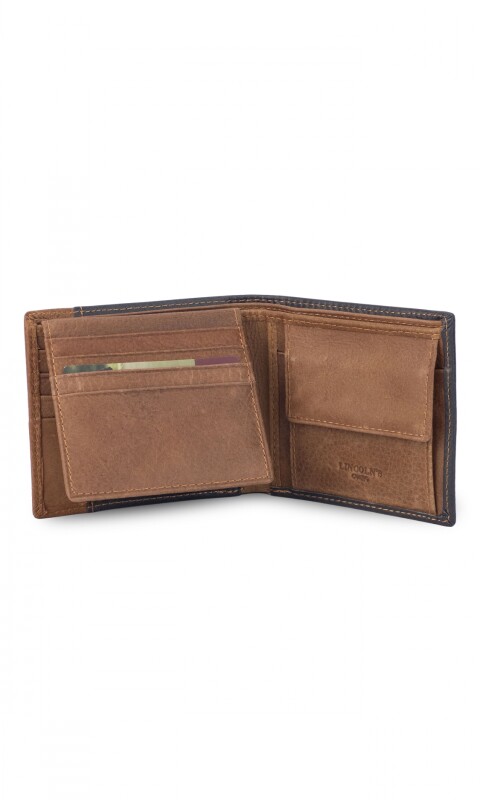 BILLETERA HOMBRE DALI AZUL/SUELA