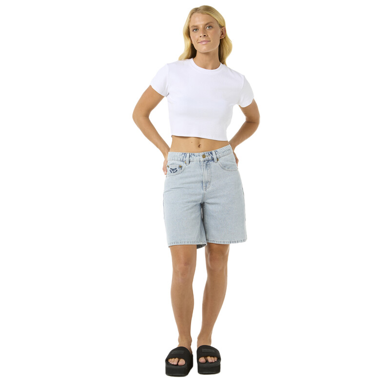Bermuda Rip Curl Aggie Relaxed Denim - Azul Bermuda Rip Curl Aggie Relaxed Denim - Azul
