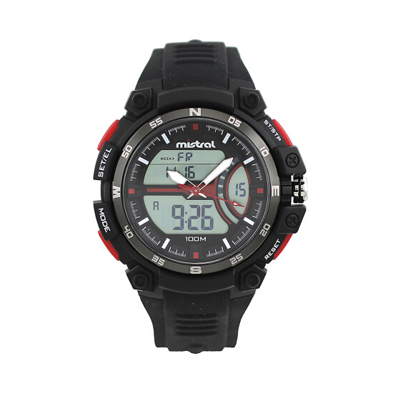 Reloj Mistral Deportivo Silicona Negro 0