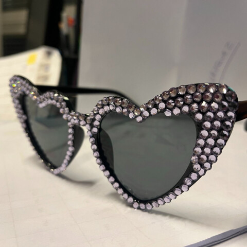 Lentes Corazón x1 Brillos