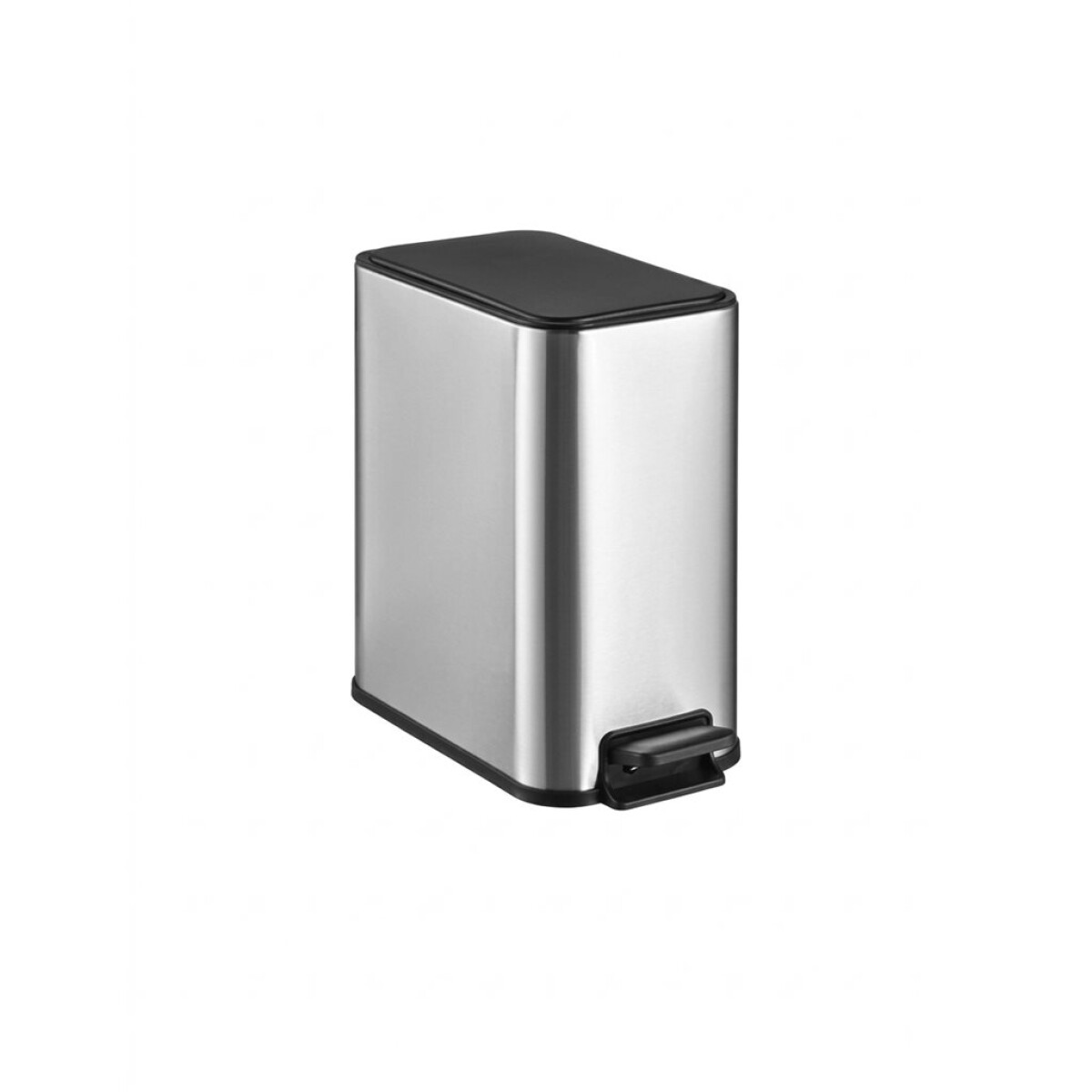PAPELERA RECT. 5LT C/PEDAL ACERO INOXIDABLE 