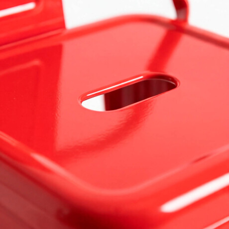 Butaca Banqueta Taburete Metálica Tolix Alta Respaldo Rojo