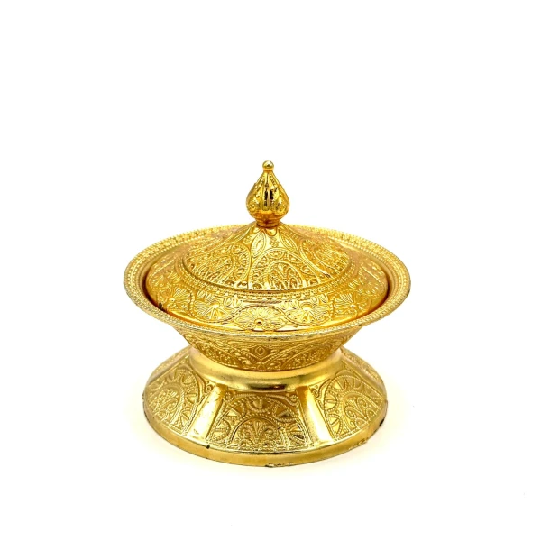 Azucarero metal copita Dorado