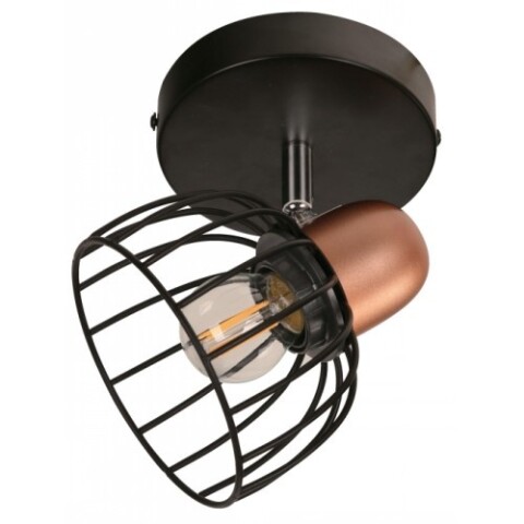 APLIQUE 1 LUZ GITANA REJILLA NEGRO/COBRE E27 40W APLIQUE 1 LUZ GITANA REJILLA NEGRO/COBRE E27 40W
