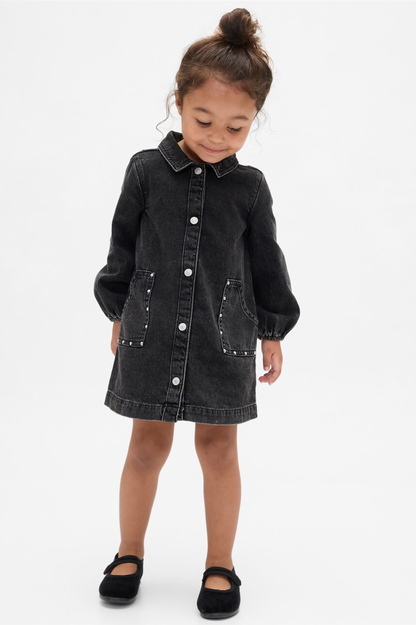 Vestido De Jean Toddler Niña Black