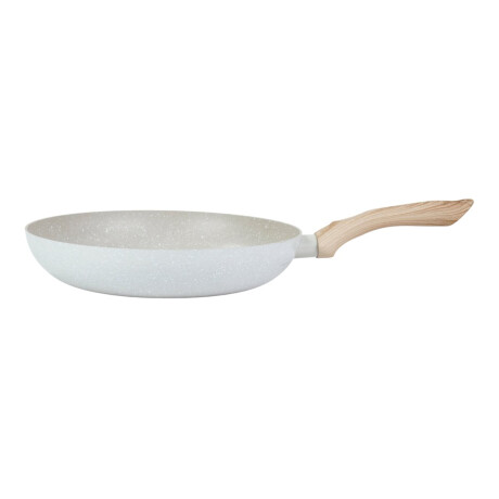 Sarten de aluminio beige con mango de madera Sarten de aluminio beige con mango de madera