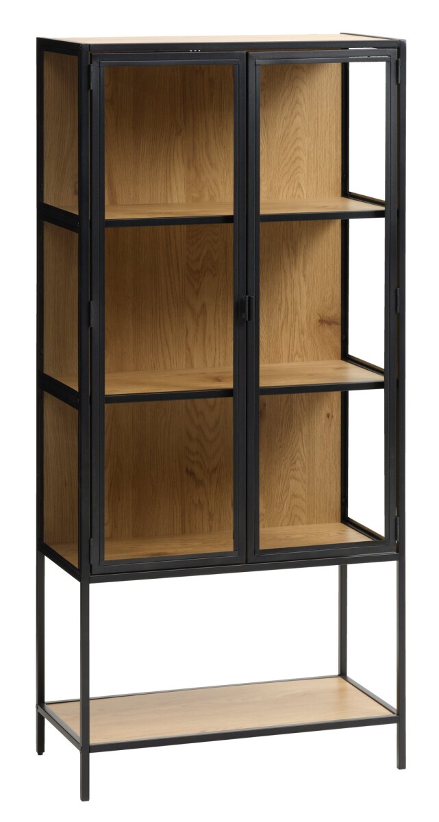 Vitrina TRAPPEDAL roble/negro 