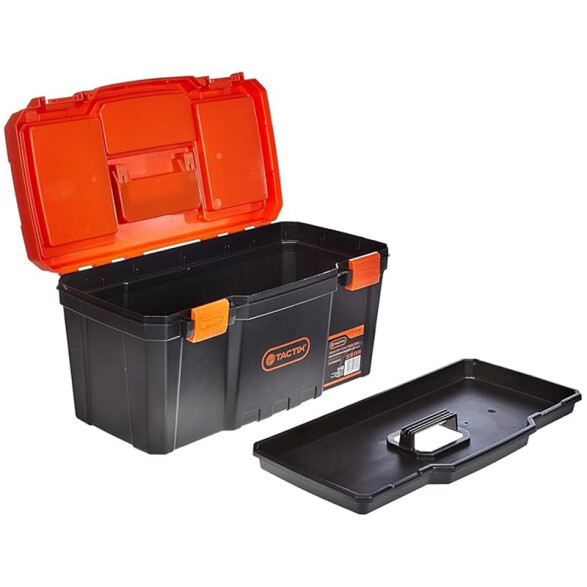 Caja herramientas 19" tapa transpar. broche plast. TT0216