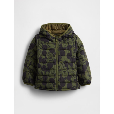 V-DIS FRCH LWT PUFFER ARMY JACKET GREEN