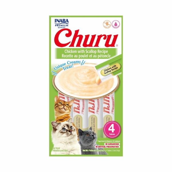 Churu Pollo con Scallop 56 gr (4 unidades x 14 gr) Churu Pollo con Scallop 56 gr (4 unidades x 14 gr)