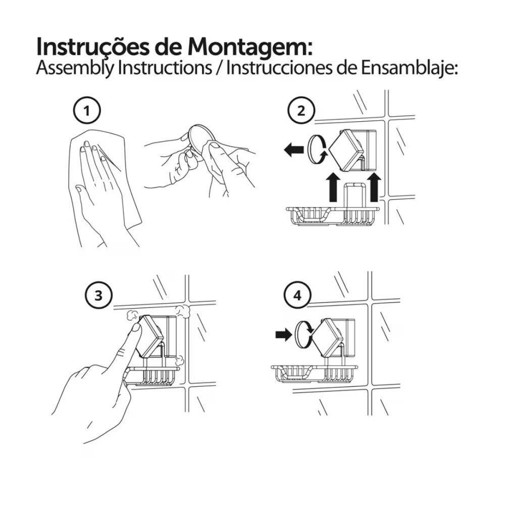 PORTARROLLOS CON VENTOSA CUADRADO Portarrollos Con Ventosa Cuadrado