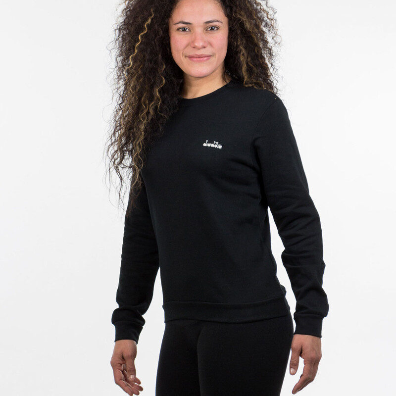 Diadora Buzo Ladies Crew Neck Sweater Black Negro