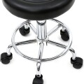 Banco Giratorio Con Respaldo Peluqueria Barberia Negro