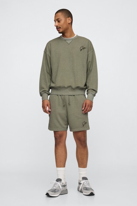 Short Deportivo Sin Felpa Logo Gap Hombre Thyme 19-0309 Tcx