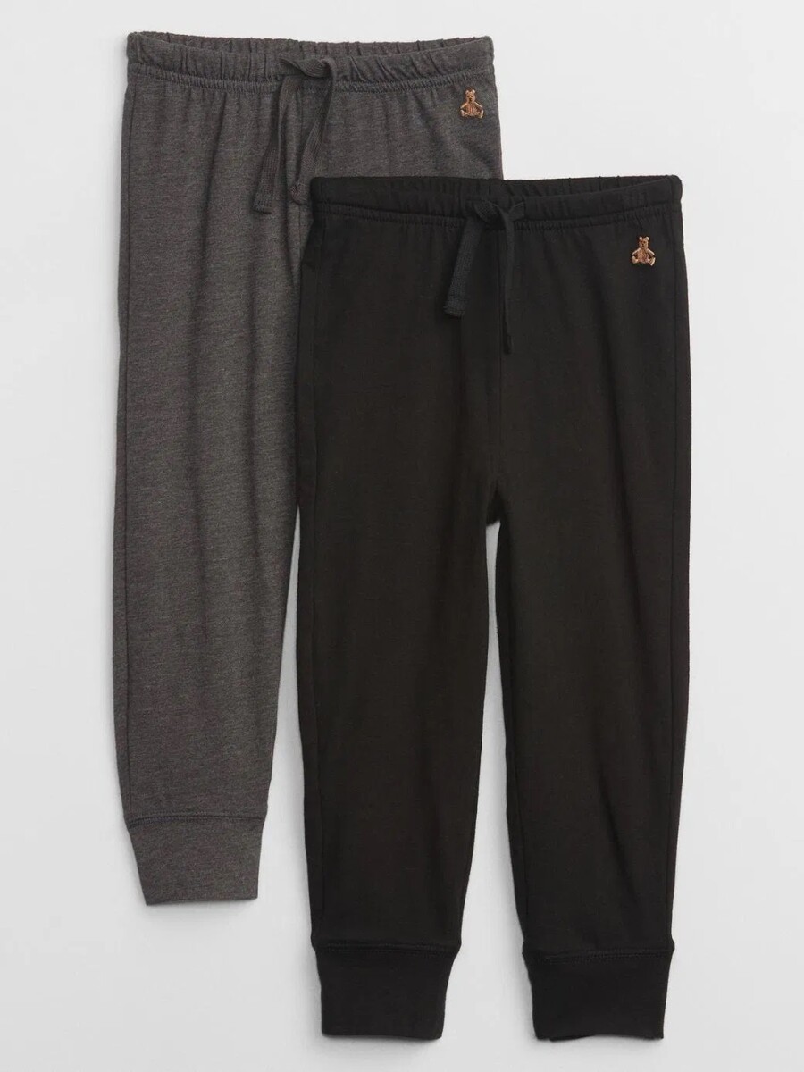 Pantalon Deportivo Pack X2 Toddler Niño - B85 Charcoal Hthr Grey 