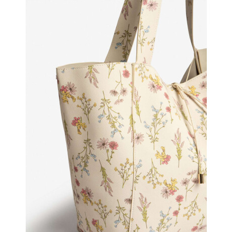 Shopper Con Bolso Estampado Flores