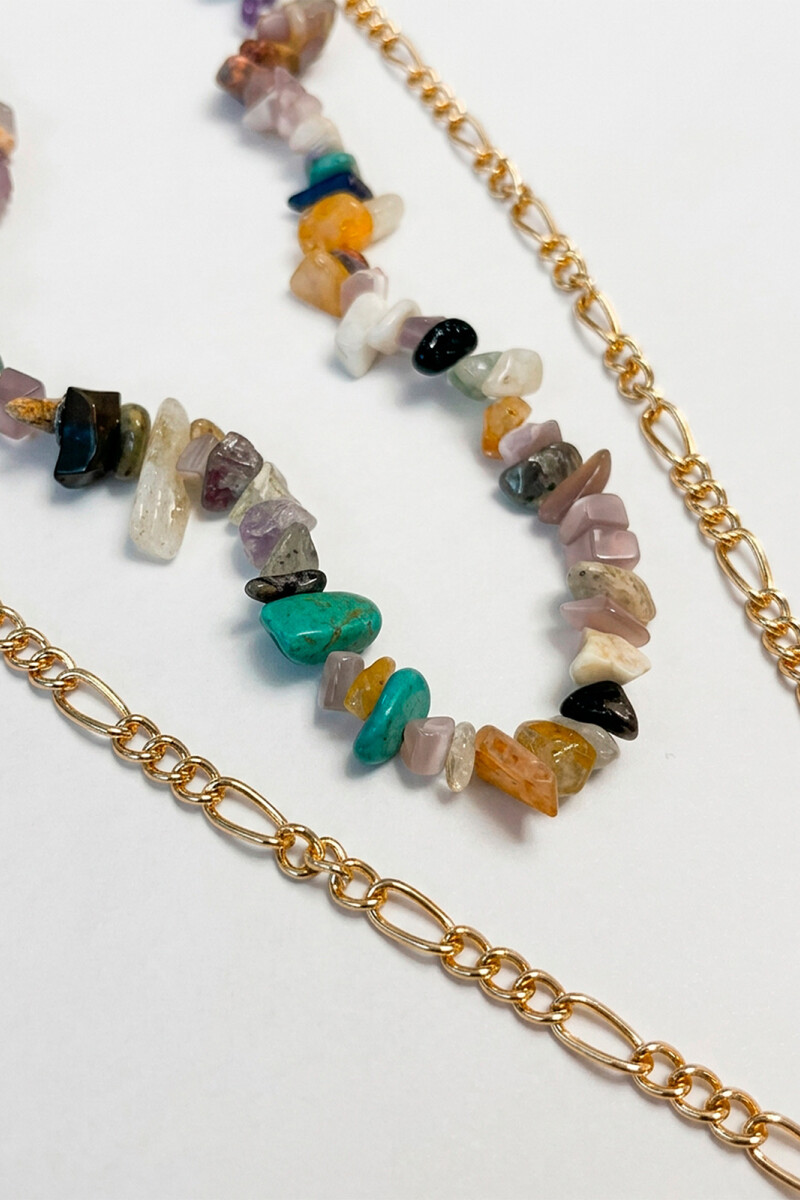 COLGANTE PIEDRA NATURAL MULTICOLOR