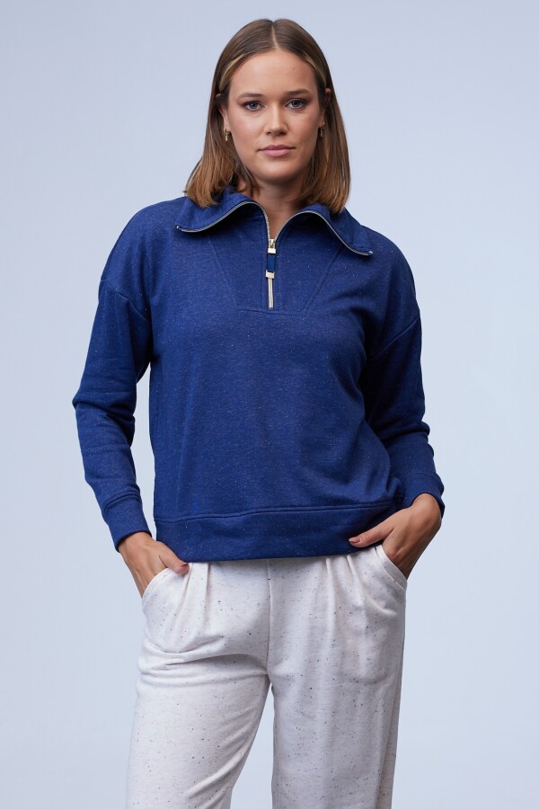 Buzo Sport Zip AZUL