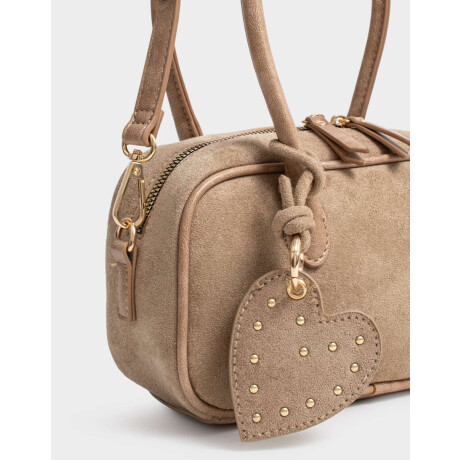 Cartera Bowling Patchwork Marron Beige