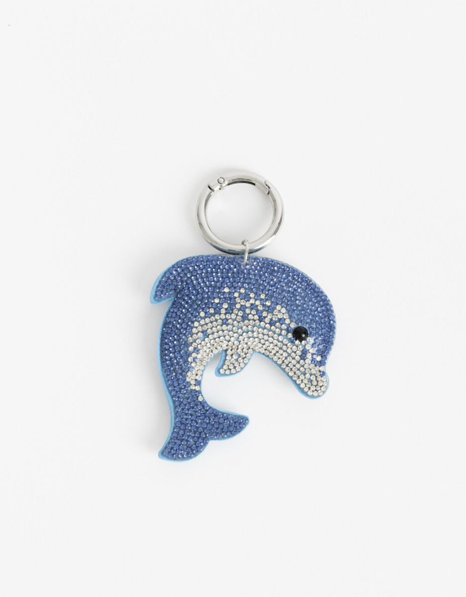 Llavero Y Bag Charm Delfín Strass 